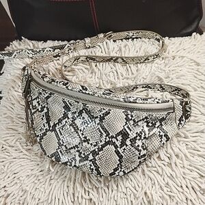 The Drop Preston Faux Snakeprint Belt Bag